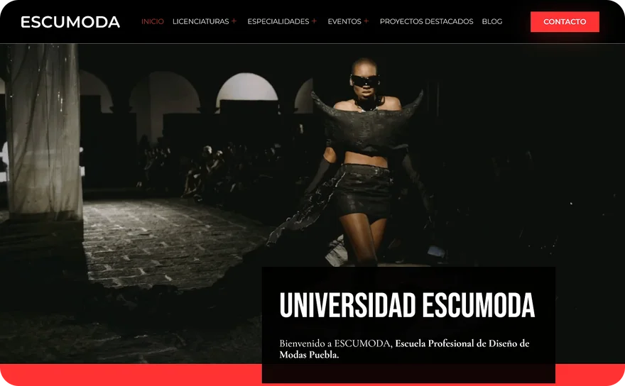 Sitio web de Escumoda diseñado por Digie